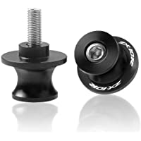2pcs Diabolos M8x1.5 CNC Aluminio 8mm Tornillos para Kawasaki ZX10R ZX-10R 2014-2018（Negro）
